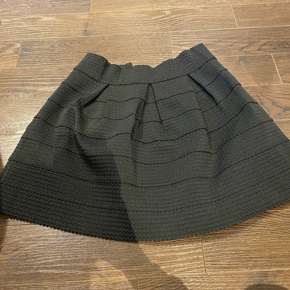 Elegant Black Textured Skirt